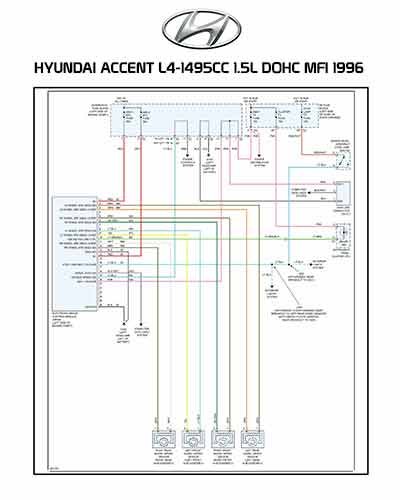 HYUNDAI ACCENT L4-1495CC 1.5L DOHC MFI 1996