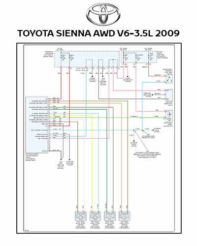 TOYOTA SIENNA AWD V6-3.5L 2009