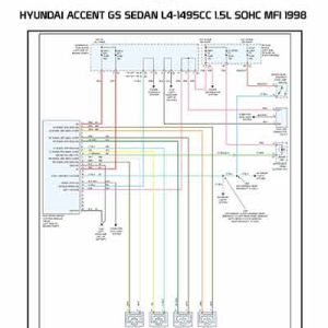 HYUNDAI ACCENT GS SEDAN L4-1495CC 1.5L SOHC MFI 1998