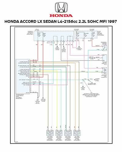 HONDA ACCORD LX SEDAN L4-2156cc 2.2L SOHC MFI 1997