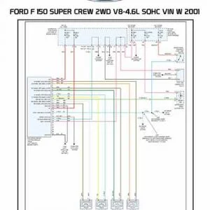 FORD F 150 SUPER CREW 2WD V8-4.6L SOHC VIN W 2001