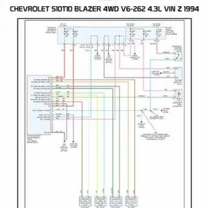 CHEVROLET S10T10 BLAZER 4WD V6-262 4.3L VIN Z 1994
