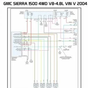 GMC SIERRA 1500 4WD V8-4.8L VIN V 2004