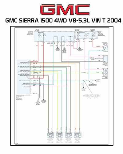 GMC SIERRA 1500 4WD V8-5.3L VIN T 2004